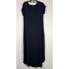 Fashion Nova Black Relaxed Vibe Short Sleeve Maxi Dress Women's Size Small