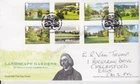 GB FDC COVER  2016 CAPABILITY BROWN LANDSCAPE GARDENS SET SINGLES HANDWRITTEN