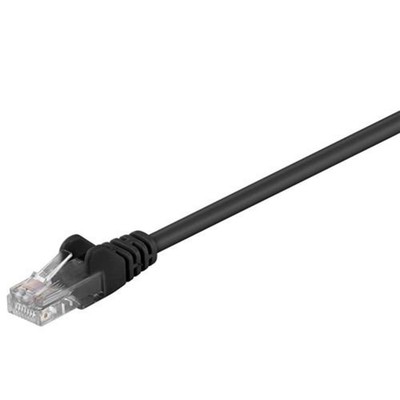 Wentronic CAT 5-100 UTP SCHWARZ 1m CAT 5e Netzwerkkabel # 68644