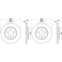 2X Hella Pagid Bremsscheiben Ø294Mm Hinten Passend FüR Vw California Multivan Tr