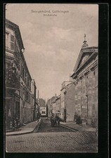 CPA Saargemünd /Lothringen, Kirchstrasse avec des passants 