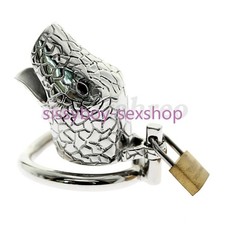 Male Stainless Steel Chastity Cage Metal Ring Lock Restraints Chastity Devices