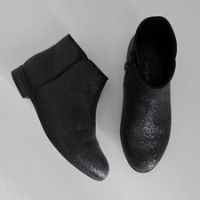 Cat  Jack Black Glitter Ankle Bootie Size 1