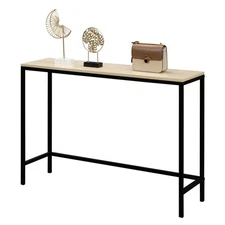 Rustic Farmhouse Side Table, Industrial Telephone Table with Shelf for Corner