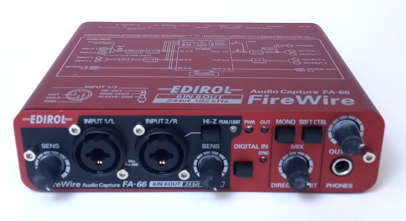Edirol Roland FA-66 Firewire USB Audio Interface Capture