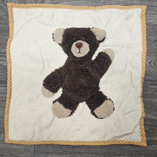 Teddy Bear Throw Pillowcase Ivory Brown 3D Retro Grandma 16"X16"