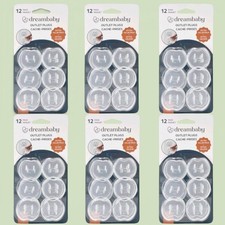 6 Packs Dreambaby Clear Plastic Outlet Plugs. L1021A NEW