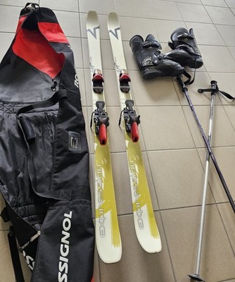 Pre Owned Rossignol Expression 168cm Skis Boots Poles Bag Adjustable Bindings