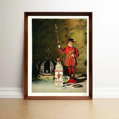 Beefeater Gin 1960s American Vintage Magazine Advertisement Framed Poster - Image 1 of 4