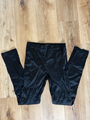 Do+Be Black satin slacks With Slit legs size Medium NWT
