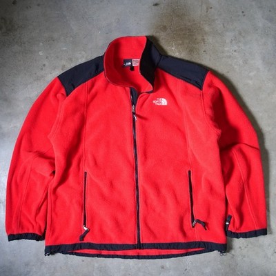 Vintage 90s The North Face USA Polartec Fleece Full Zip Jacket Red XL