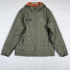 SIMMS Jacket Mens Medium Fall Run Hoody Full Zip Insulated Fly Fishing Green