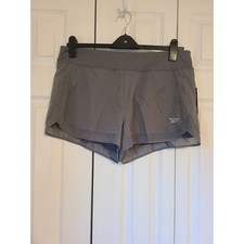 Reebok xl women's gray athletic power vector slim shorts new with tags