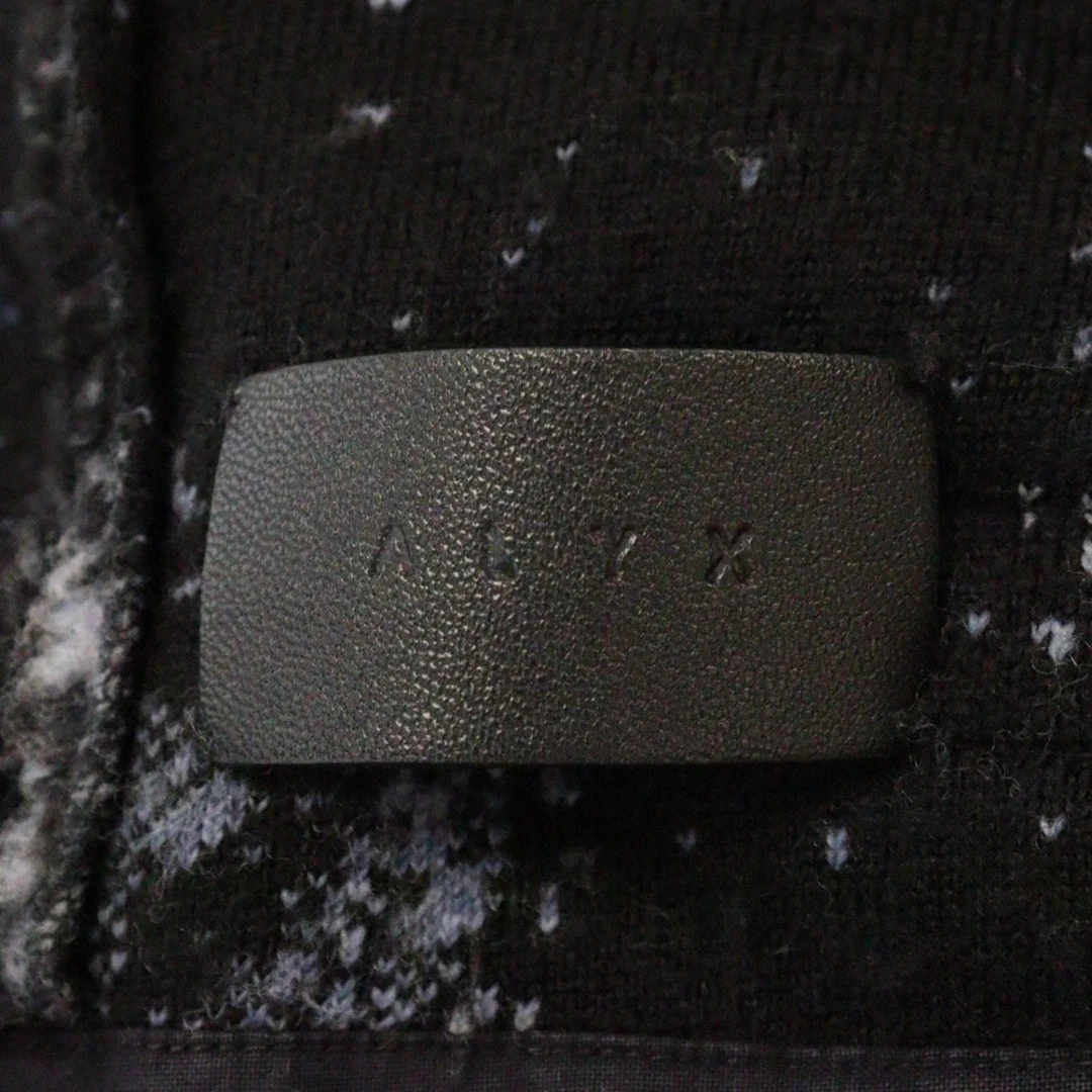 1017 ALYX 9SM Alix Fleece Pullover Felpa con Cappuccio Modello Totale Anorak Nero Usato2