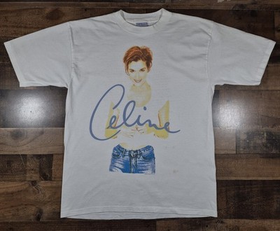 Vintage 1996 Celine Dion Fall Into You Tour Shirt Large White 90s All Sport