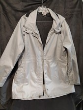 Avalanche Outdoor Supply Women  s Long Windbreaker Full Zip-Up Gray Size XL