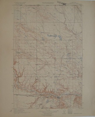 Original 1912 Topo Map HAVRE THIBEDEAU LAKE Montana Milk River Fort Assinniboine
