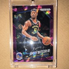 2025 Panini Prizm Black Purple Ice Prizm Jimmy Butler III #29 Warriors 038/149