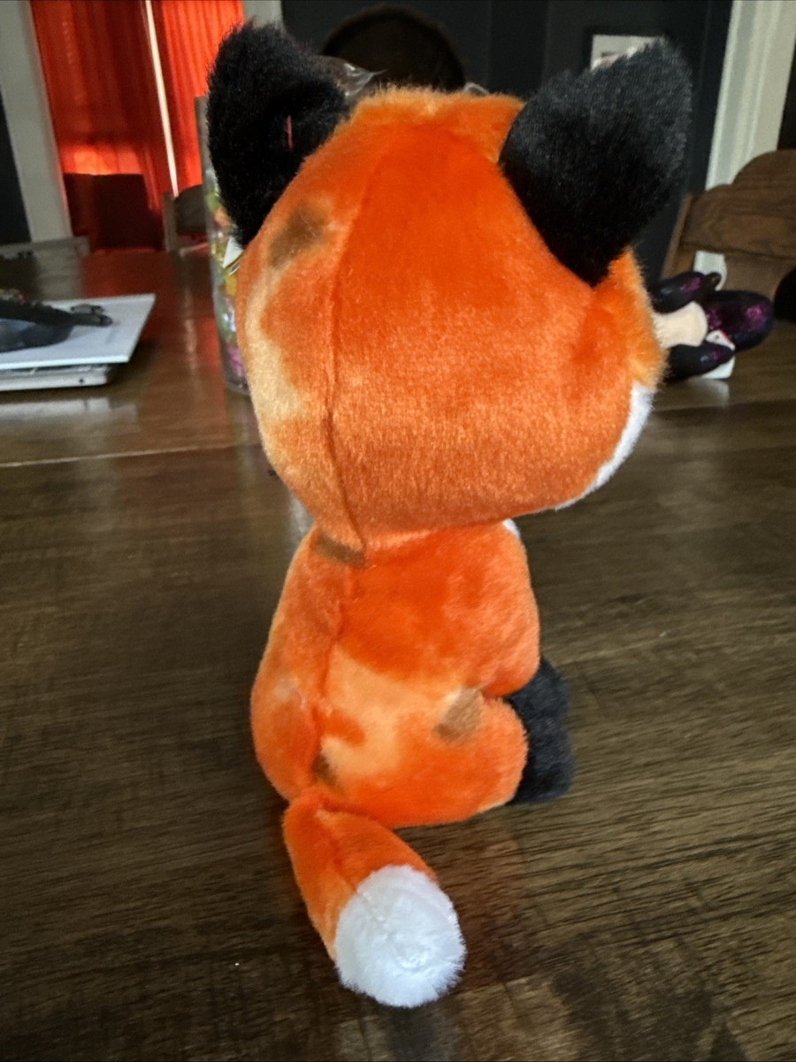 Ty Beanie Boos Meadow Fox Plush 6” Orange Black Glitter Eyes