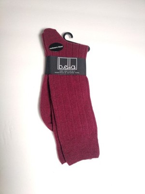 b.ella - Men's dress socks - Maroon - Cashmere blend - Made in USA