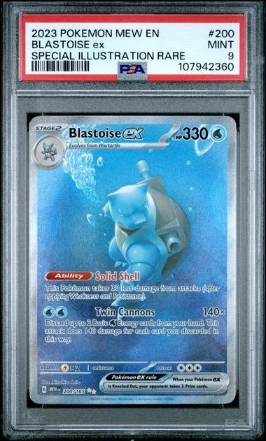 2023 Blastoise ex Full Art SIR 300/187 PSA 9 GTC2360 TCGG