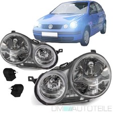 Front Klarglas Scheinwerfer Set Links Rechts +LWR für VW Polo 9N ab 2001-2005