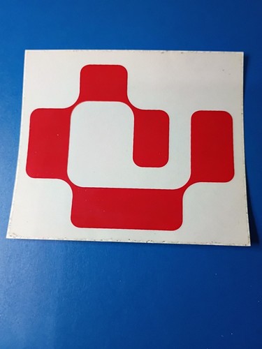 Vintage ViewSonic 70s Red & White Geometric Sticker Decal