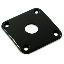 WD Contoured Square Jack Plate For Gibson Les Paul - Black
