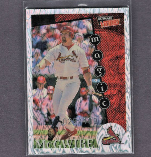 1999 UPPER DECK ULTIMATE VICTORY PARALLEL 100 #179 MARK MCGWIRE MAGIC SP #29/100