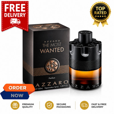 Azzaro The Most Wanted 3.38 oz./ 100 ml. Parfum EDP Spray for Men New in Box