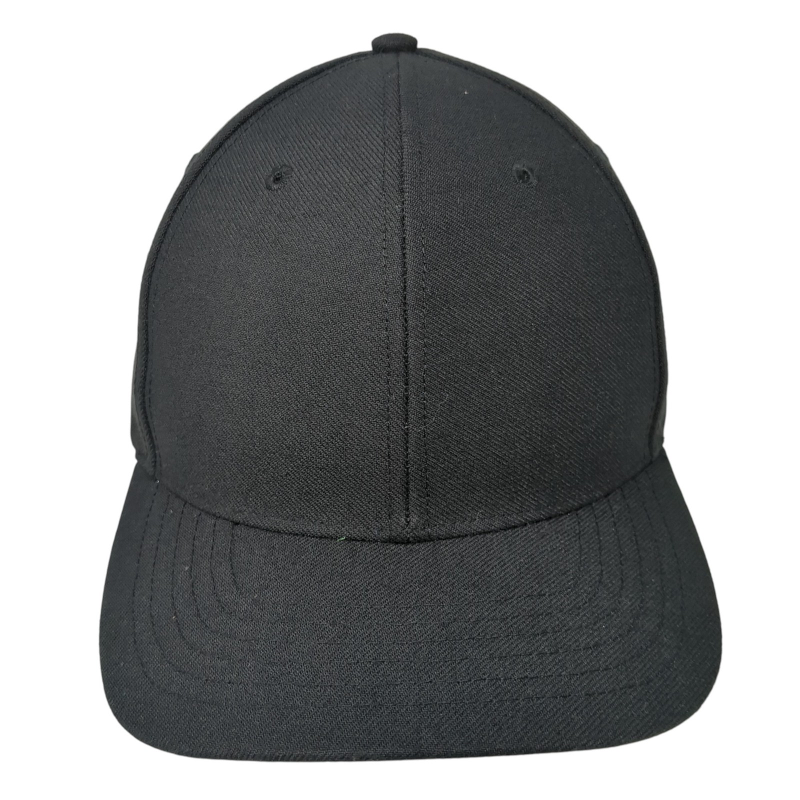 Richardson Strapback Baseball Hat Solid Black Lar… - image 1