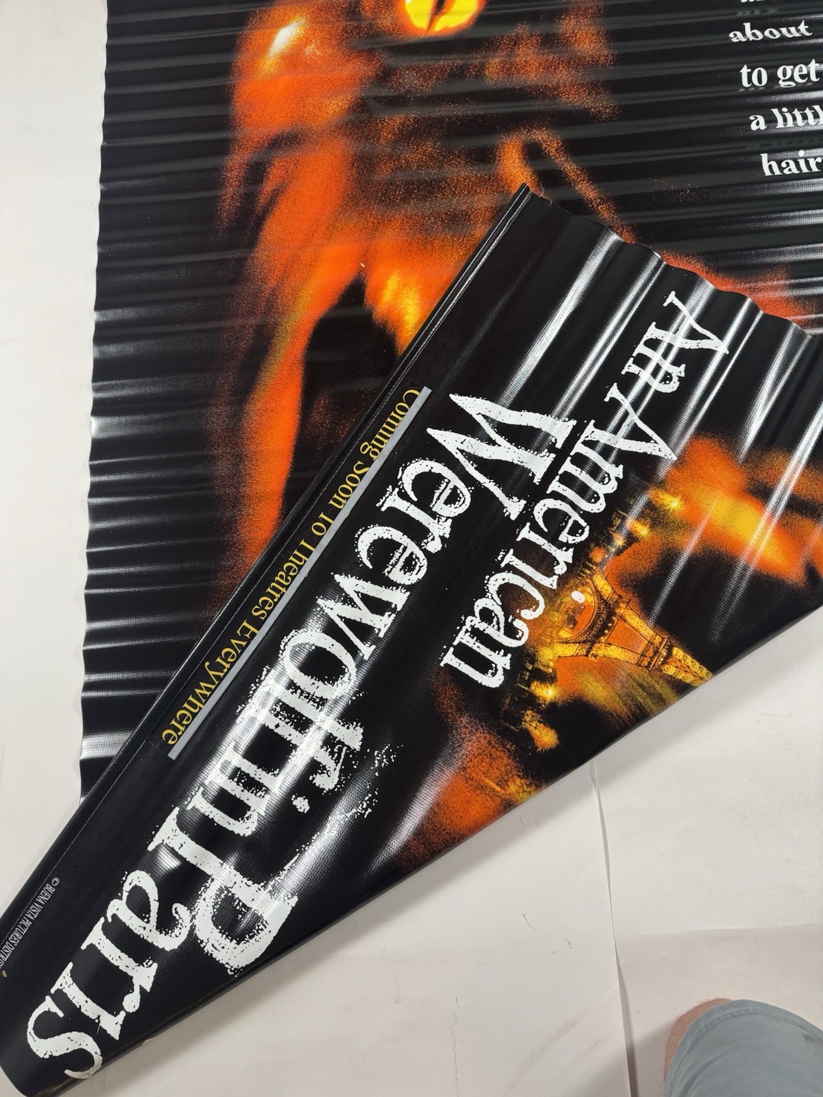 An American Werewolf in Paris 1997 Original Vinyl Bus Shelter Movie Poster 47x66