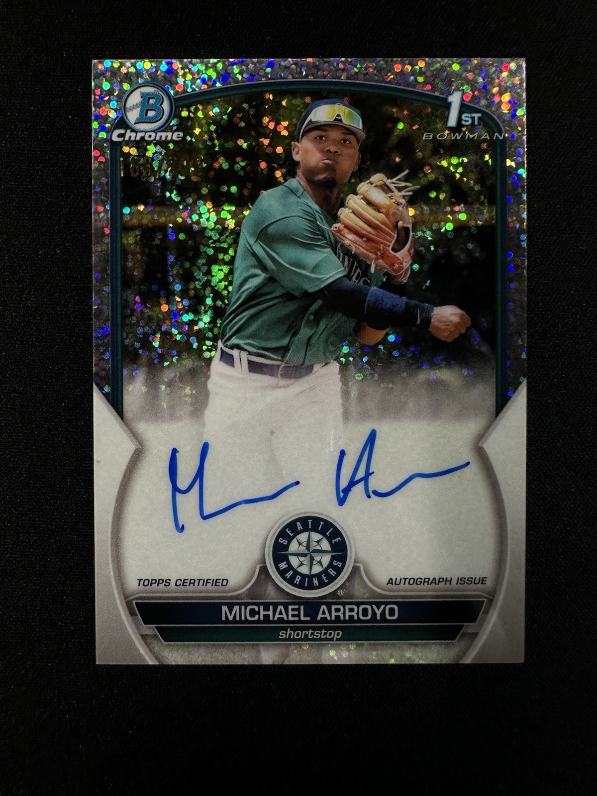 2023 Bowman Michael Arroyo Chrome Auto Speckle Refractor 1st Prospect #/299