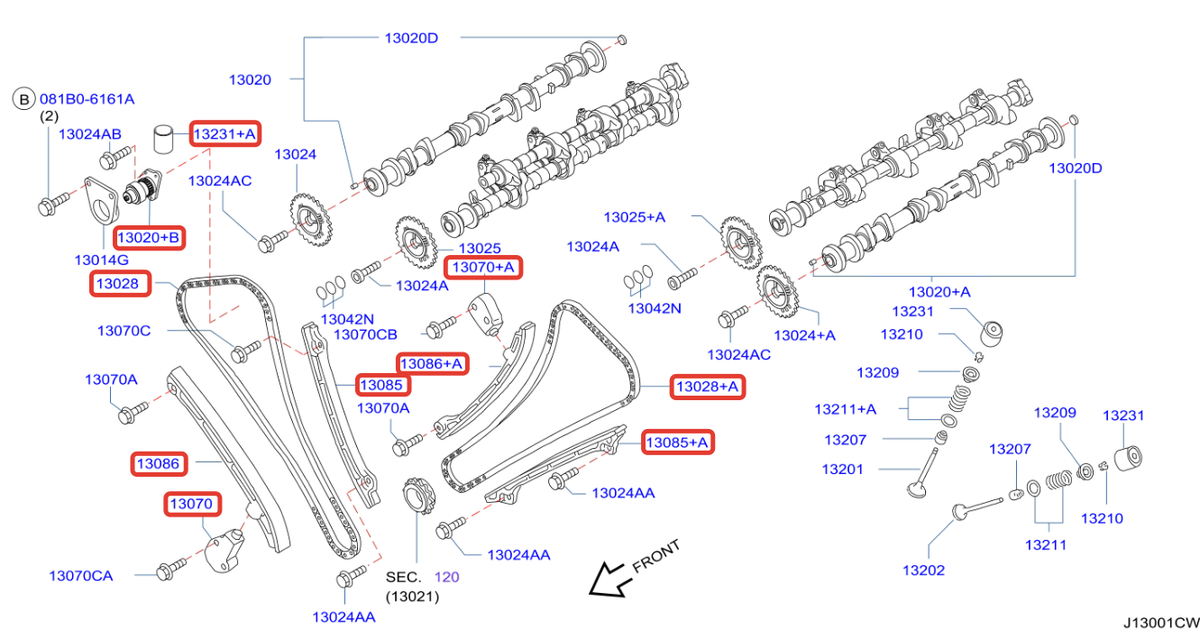 Infiniti QX80 M56 Q70 Nissan Armada Patrol Timing Chain Kit