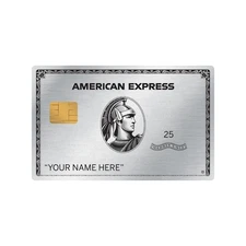 Custom AE Express Platinum Card Skin 2-Pack Personalized with Your Name (L-Chip)