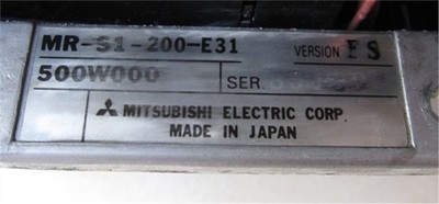 Mitsubishi MR-S1-200-E31. Servo Drive Fully Tested In Condition