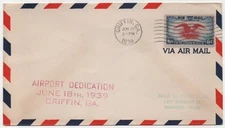 1939 Airport dedication Griffin-Spaulding County Georgia, Posted to Berkley Ca.