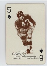 1963 Stancraft Playing Cards Red Back Charlie Conerly #5S 0a6