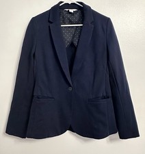 Old Navy Classic Blazer Women s Size M Navy Blue Long Sleeve