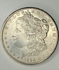 1884-CC Morgan Silver Dollar AU Carson City Nice Luster Great Features