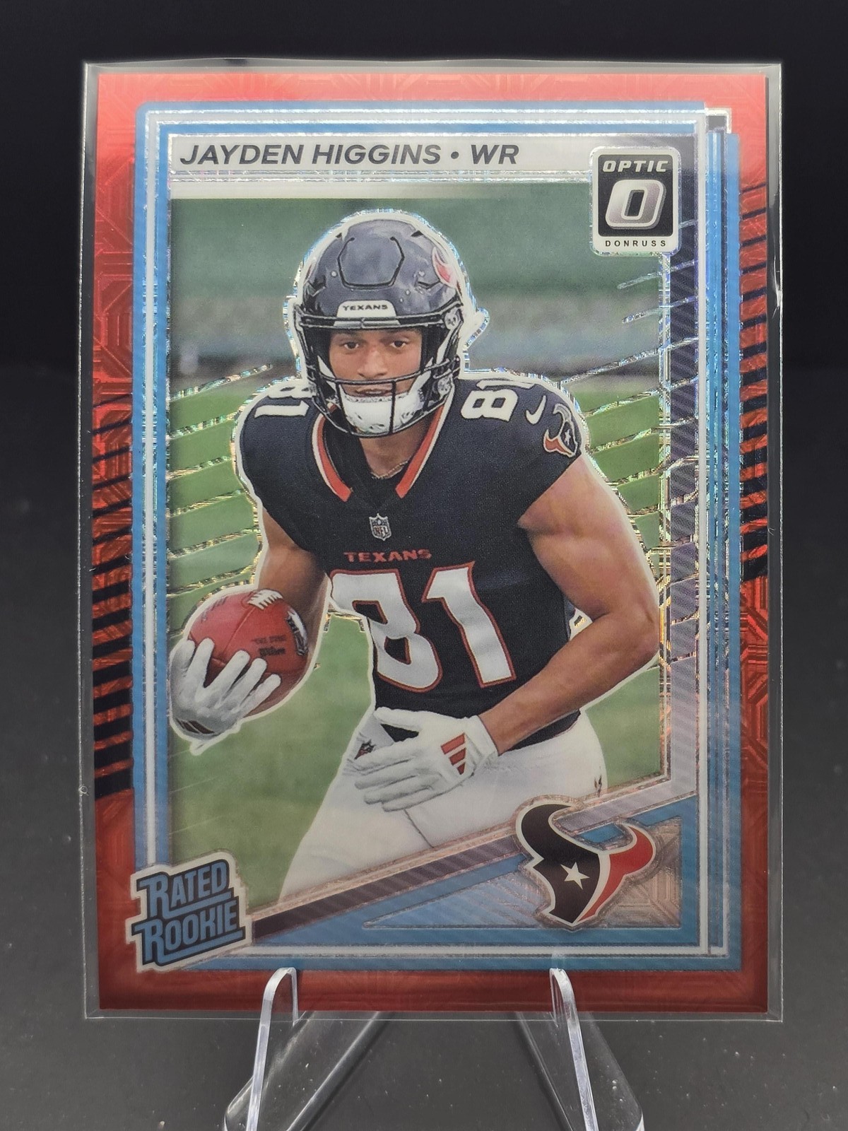 2025 Donruss Optic #225 Jayden Higgins Red Mojo