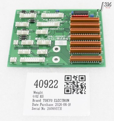 TOKYO ELECTRON 40922 PCB Pinzette Interconnect1 3208-000087-11 3281-000087-11