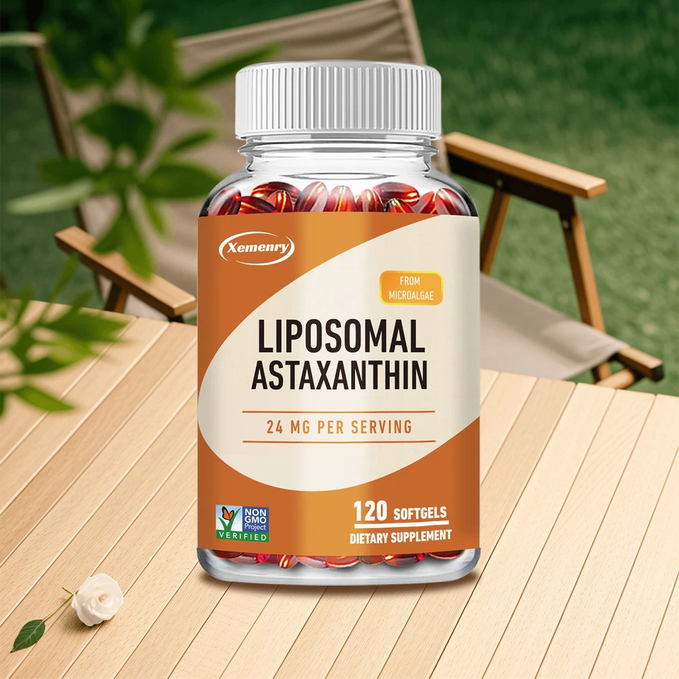 XEMENRY Liposomales Astaxanthin 24 Mg – Mit Phosphatidylcholin – Gesundheit Von Gehirn