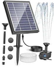 Solar Fountain for Bird Bath, Solar Panel Kit Outdoor Solar Water Pump 2.5W
