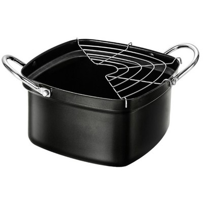 Iron Cooker with Rack Multipurpose Ergonomic Japanese Deep Frying Pot