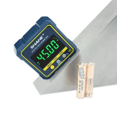 SHAHE Digital Angle Gauge Magnetic Protractor Inclinometer Blue and Yellow 