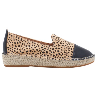 Womens Hush Puppies Banu Leopard Flats Casual Leather Shoes UK