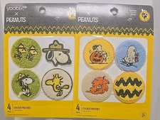 Yoobi Peanuts Sticker Patches Snoopy Woodstock Charlie Brown 2 Sets of 4 Camping