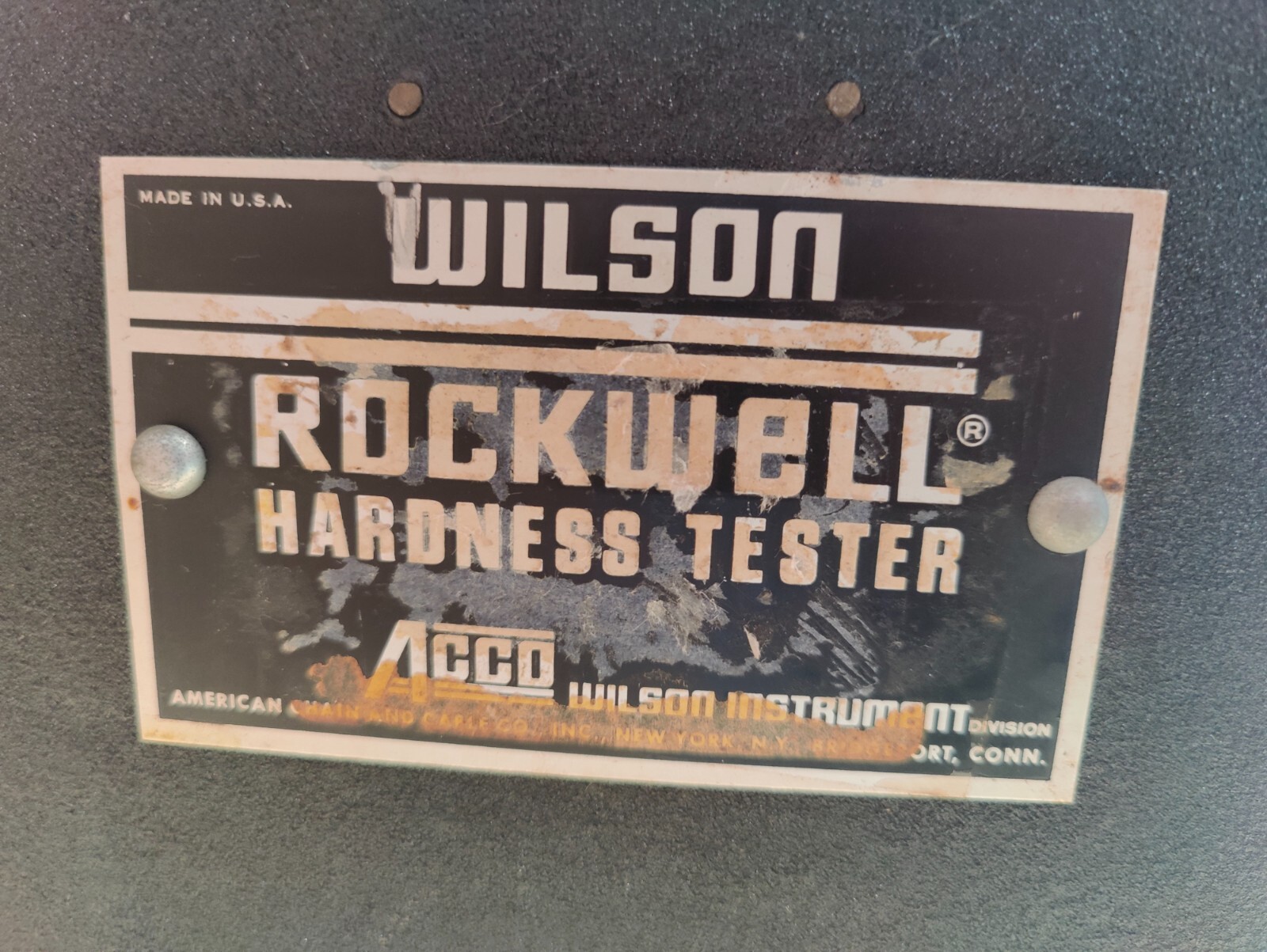 Wilson Rockwell 5TY Hardness Tester eBay