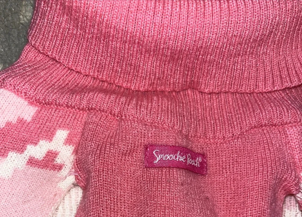 Suéter Rosa CORAZÓN Faiar Isle Perro Mascota Talla XL X-grande Smoochie Pooch Foto 4 de 4